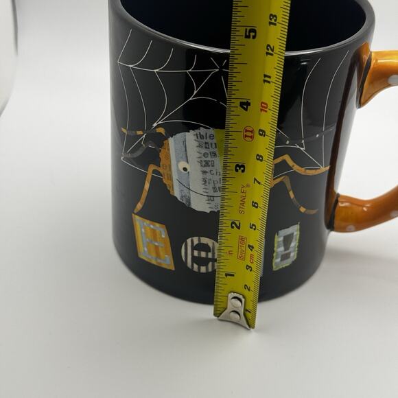 Halloween Coffee Mug Cracker Barrel Spider Web Moon "Eek" Wendy Bentley Spooky - Picture 11 of 13